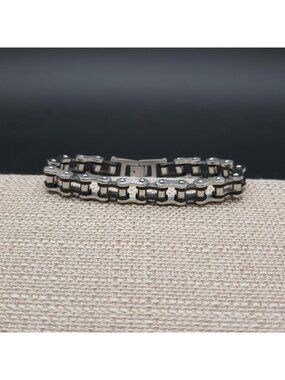 8 Inch Stainless Steel Motorcycle Chain Bracelet A7736